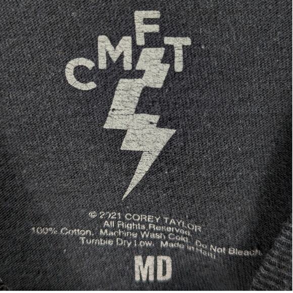 Corey Taylor CMFT Band Tour Shirt M Black Graphic 2021 Concert Tee Rock Metal - Picture 3 of 5